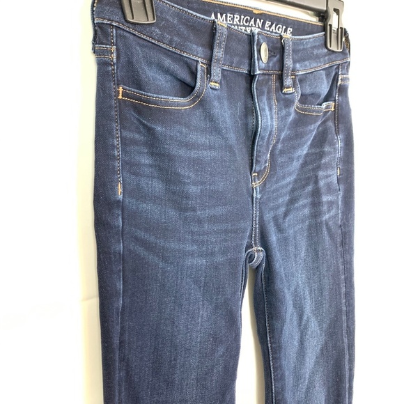 AMERICAN EAGLE HI-RISE JEGGING Skinny Jeans sz 00 - Picture 3 of 16
